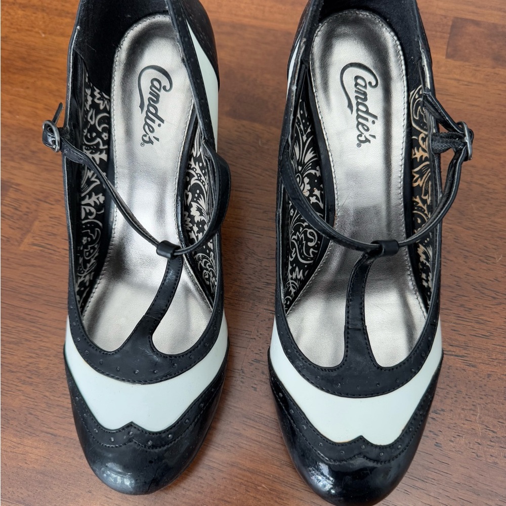 Candies black and white heels